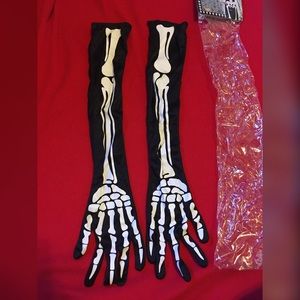 Long skeleton gloves